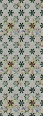 Sevimli çiçek raster deseni. Renkli Bahar Teması eskiz kalıbı. Düz Çiçek Elementleri Tasarımı. Gri ve nötr renkte çiçekler.