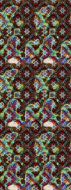 Raster illüstrasyonu. Kahverengi ve gri renkli çiçekler. Çiçek desenli çizim. Asya tekstil tarzında. Raster illüstrasyonu.