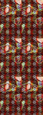 Kahverengi ve kırmızı renkte çiçekler. Düz Çiçek Elementleri Tasarımı. Renkli Bahar Teması eskiz kalıbı. Çiçek desenli eskiz, yaz çiçekleri..