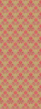 Eskiz geçmişi. Raster illüstrasyonu. Raster. Tomurcukları çiçek olan sevimli bir çiçek deseni. Eski usul. Kumaş, tekstil ve duvar kağıdı baskısı için..