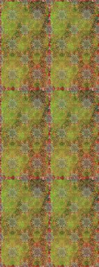 Tropik, dikişsiz çiçek deseni. Yeşil ve kahverengi renkli çiçekler. Raster illüstrasyonu.