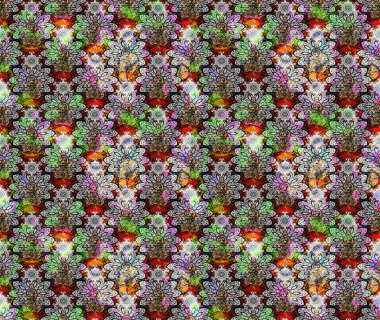 Raster suluboya çiçek deseni, narin çiçekler, gri çiçekler, tebrik kartı şablonu. Raster Güzel kumaş deseni.