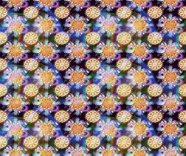 Raster Güzel kumaş deseni. Raster suluboya deseni, narin çiçekler, tarafsız çiçekler, tebrik kartı şablonu..