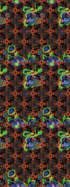 Flat Flower Elements Design. Colour Spring Theme sketch pattern Background. Sketch Floral Pattern in Raster illustration. Flowers on brown and black colors.