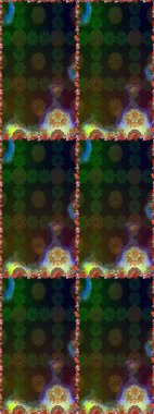 Düz Çiçek Elementleri Tasarımı. Renkli Bahar Temalı Kusursuz Arkaplan. Kusursuz bir mahsul. Raster Şirin kumaş deseni.