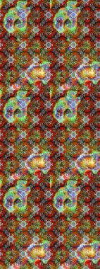 Raster illüstrasyonundaki çiçek desenli çizim. Kahverengi ve gri renkte çiçekler.