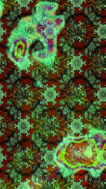 Düz Çiçek Elementleri Tasarımı. Zentangle soyut çiçekleri. Karalama çiçeği. Güzel kumaş deseni. Raster illüstrasyonu. Renkli Bahar Teması çizim şablonu.