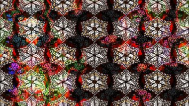 Siyah ve kahverengi renkli güzel bir tekstil. Suluboya çiçekli çiçek deseni. Raster illüstrasyonu.