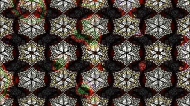 Raster illüstrasyonu. Chichi 'nin kumaş kalıbını çiz. Çiçek deseni. Düz Çiçek Elementleri Tasarımı. Renkli Bahar Teması çizim şablonu.