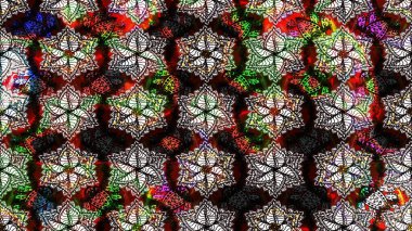 Sketch Floral Pattern in Raster illustration. Beautiful fabric pattern. Raster illustration. On black and brown colors.