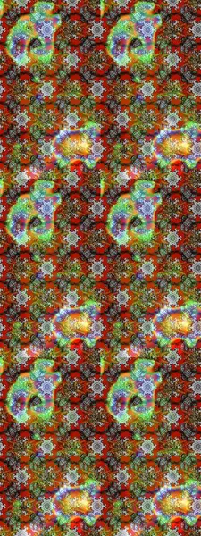 Raster illüstrasyonundaki çiçek desenli çizim. Kahverengi ve gri renkte çiçekler.