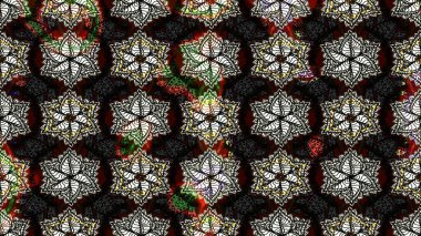 Raster illüstrasyonu. Chichi 'nin kumaş kalıbını çiz. Çiçek deseni. Düz Çiçek Elementleri Tasarımı. Renkli Bahar Teması çizim şablonu.