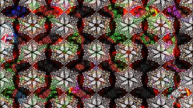 Sketch Floral Pattern in Raster illustration. Beautiful fabric pattern. Raster illustration. On black and brown colors.