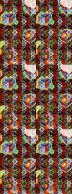 Renkli Bahar Teması eskiz kalıbı. Düz Çiçek Elementleri Tasarımı. Çiçek desenli eskiz, yaz çiçekleri. Kahverengi ve gri renkte çiçekler.