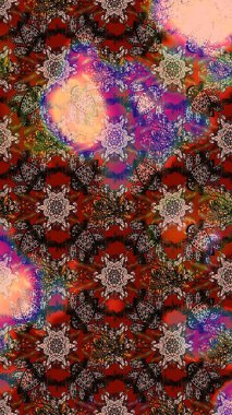 Raster - stok. Vadinin çiçekleri kahverengi ve kırmızı renklerde. Eskiz arkaplan modeli. Suluboya, elle çizilmiş.