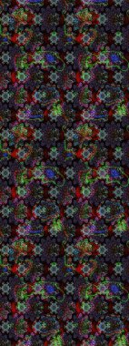 Bahar çiçekleriyle güzel bir çiçek deseni çizmişsin. Güzel kumaş deseni. Raster illüstrasyonu.