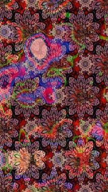 Tekstil veya kitap kapakları, imalat, duvar kağıtları, baskı, hediye paketi ve yapıştırma kitabı için çiçek eskizi geçmişi. Küçük çaplı çiçeklerdeki basit şirin desenler. Raster illüstrasyonu.