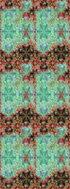 Seamless golden texture curls. Raster. Brilliant lace, stylized flowers, paisley. Openwork delicate golden pattern. Oriental style arabesques. Seamless pattern on green colors with golden elements.