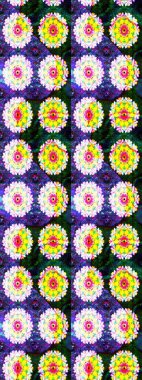 Raster illustration. Flowers on blue and neutral colors. Flourish ornamental spring garden texture. Floral pattern. Flower sketch on blue and neutral colors.