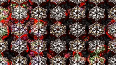 Raster çiçek desenli çiçek deseni, yapraklar, dekoratif elementler, sıçrama, lekeler, el çizimi kontur çizgileri ve Doodle çizim stili, grafik raster çizim çizimi.