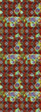 Soyut etnik raster çizim kalıbı. Arkaplan dokusu, duvar kağıdı, gri ve kahverengi renkli çiçek teması. Kabile sanatı boho baskısı, klasik çiçek arkaplanı.