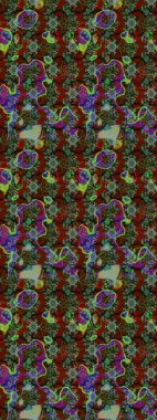 Colour Spring Theme sketch pattern Background. Cute flowers pattern with green and red colors. Flat Flower Elements Design. Raster Fashionable fabric pattern.