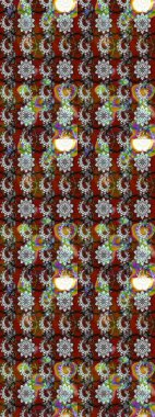 Düz Çiçek Elementleri Tasarımı. Renkli Bahar Teması eskiz kalıbı. Çiçek deseni. Raster çizimi. Güzel kumaş deseni..