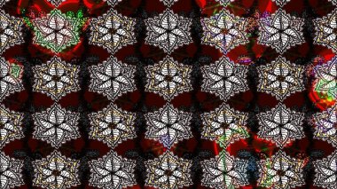 Siyah ve kahverengi renkte çiçekler. Raster illüstrasyonu. Çiçek süslemeli çizim deseni.