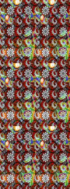 Çizim çiçek deseni duvar kâğıdı olarak kullanılabilir. Raster illüstrasyonu. Gri ve kahverengi renkte çiçekler.