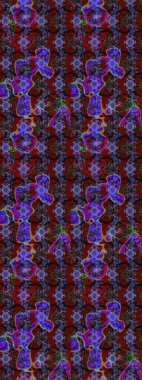 Mor ve kahverengi renkte çiçekler. Raster düz çiçek çizim deseni. Tasarım hediye paketi, tebrik kartları, posterler ve afiş tasarımı.