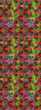 Renkli Bahar Teması eskiz kalıbı. Düz Çiçek Elementleri Tasarımı. Çocuk stili. Çiçekli çizim raster arkaplanı.