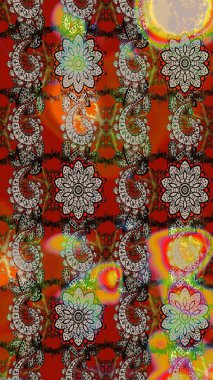 Vadinin çiçekleri kahverengi ve gri renklerde. Raster çiçek desenleri çiziyor..