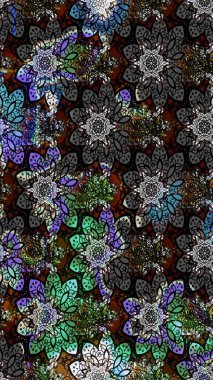 Tatil havası. Nazik romantik baskı. Raster güzel bir çiçek deseni çizmiş. Bahar mevsimi.