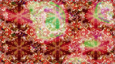 Çiçekli yaz çiçekleri. Robot resim. Küçük renkli çiçekler. Moda baskıları için zarif bir şablon. Küçük çiçekte güzel bir desen. Motley illüstrasyonu.