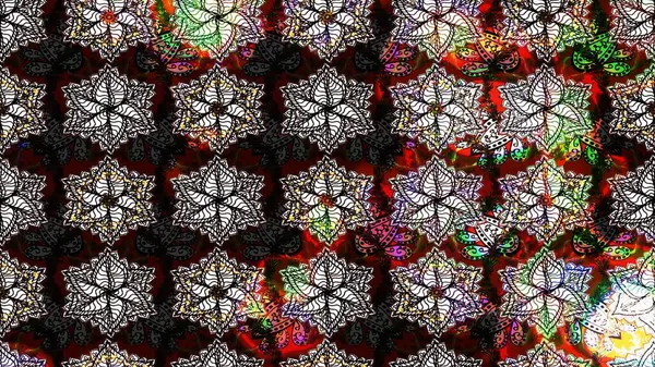 Raster Henna tarzı. Etnik Mandala havlusu. Tebrik kartı geçmişi, boyama kitabı, arkaplan ve tekstil için kullanılabilir. Sınır Kızılderili çiçekli paisley patten. Taslak süsleme izi.