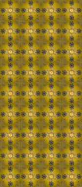 Abstract wallpaper, wrapping decoration. Golden snowflake simple seamless pattern. Raster golden pattern on yellow and brown colors. Symbol of winter, Merry Christmas holiday, Happy New Year 2019.
