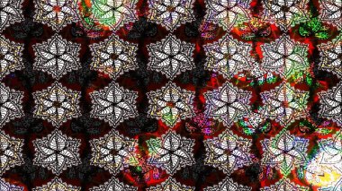 Raster Henna tarzı. Etnik Mandala havlusu. Tebrik kartı geçmişi, boyama kitabı, arkaplan ve tekstil için kullanılabilir. Sınır Kızılderili çiçekli paisley patten. Taslak süsleme izi.