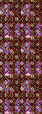 Kahverengi ve kırmızı renkte çiçekler. Çizim çiçek deseni duvar kâğıdı olarak kullanılabilir. Raster illüstrasyonu.