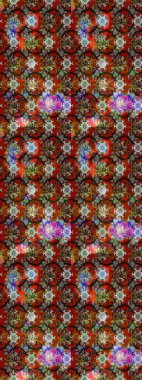 Modern flourish brown, gray and red raster background wallpaper illustration with vintage line art tracery paisley flowers, flowery ornaments. Floral hand drawn sketch pattern.