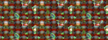 Süslü kumaş deseni. Raster illüstrasyonundaki çiçek desenli çizim. Renkli Bahar Teması eskiz kalıbı. Düz Çiçek Elementleri Tasarımı.