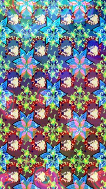 Renkli Bahar Teması eskiz kalıbı. Düz Çiçek Elementleri Tasarımı. Raster..