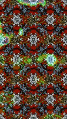 Kahverengi ve kırmızı renkte çiçekli çiçek deseni. Suluboya tarzında kahverengi ve kırmızı renkte çiçekler.