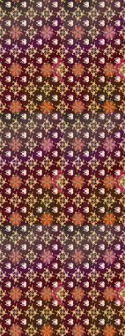 Yumuşak, bahar çiçekleri kahverengi ve mor renklerde. Raster illüstrasyonu. Yaprak ve çiçeklerin suluboya resmi, kahverengi ve mor renklerin çizim şekli.