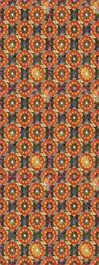 Süslü raster dekorasyonu. Barok tarzında duvar kağıdı tasarımı için kusursuz damaske deseni arkaplanı. Altın elementlerle kahverengi renklerde altın desen.