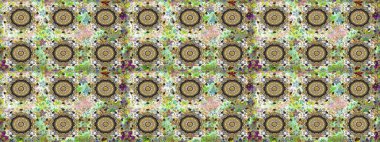 Şirin çiçekler. Raster Moda kumaş deseni. Çizgi çizimi deseni.