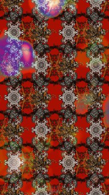 Kahverengi ve kırmızı renkte çiçekler. Elle boyanmış suluboya resim çizimi çiçekler ve bitkiler.