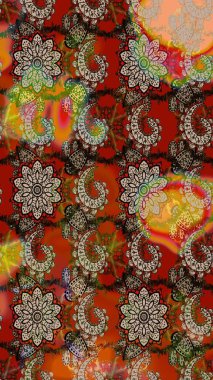 Çiçekli yumuşak bir eskiz şekli. Raster çiçekleri klasik tarzda çizilmiş. Raster illüstrasyonu. Kahverengi ve bej renklerde bahar çiçekleri.