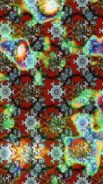 Miles Fleur, süslü püslü bir süs. Raster illüstrasyonu. Tomurcukları papatya çiçekleri olan sevimli bir çiçek deseni. Eski usul. Eskiz geçmişi. Kumaş, tekstil ve duvar kağıdı baskısı için..