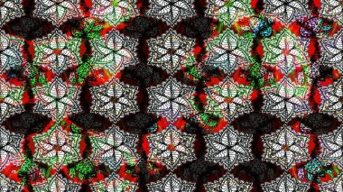 Suluboya tarzında siyah ve gri renklerde. Raster illüstrasyonu. Küçük çiçekli bahar deseni çiz.