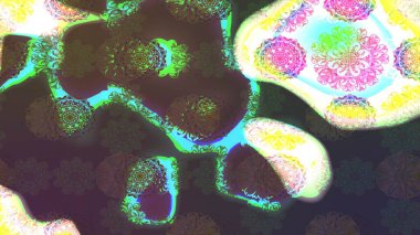 Kahverengi ve gri renkli çiçekler. Sevimli çiçek raster deseni. Düz Çiçek Elementleri Tasarımı. Renkli Yaz Temalı Kusursuz Arkaplan.